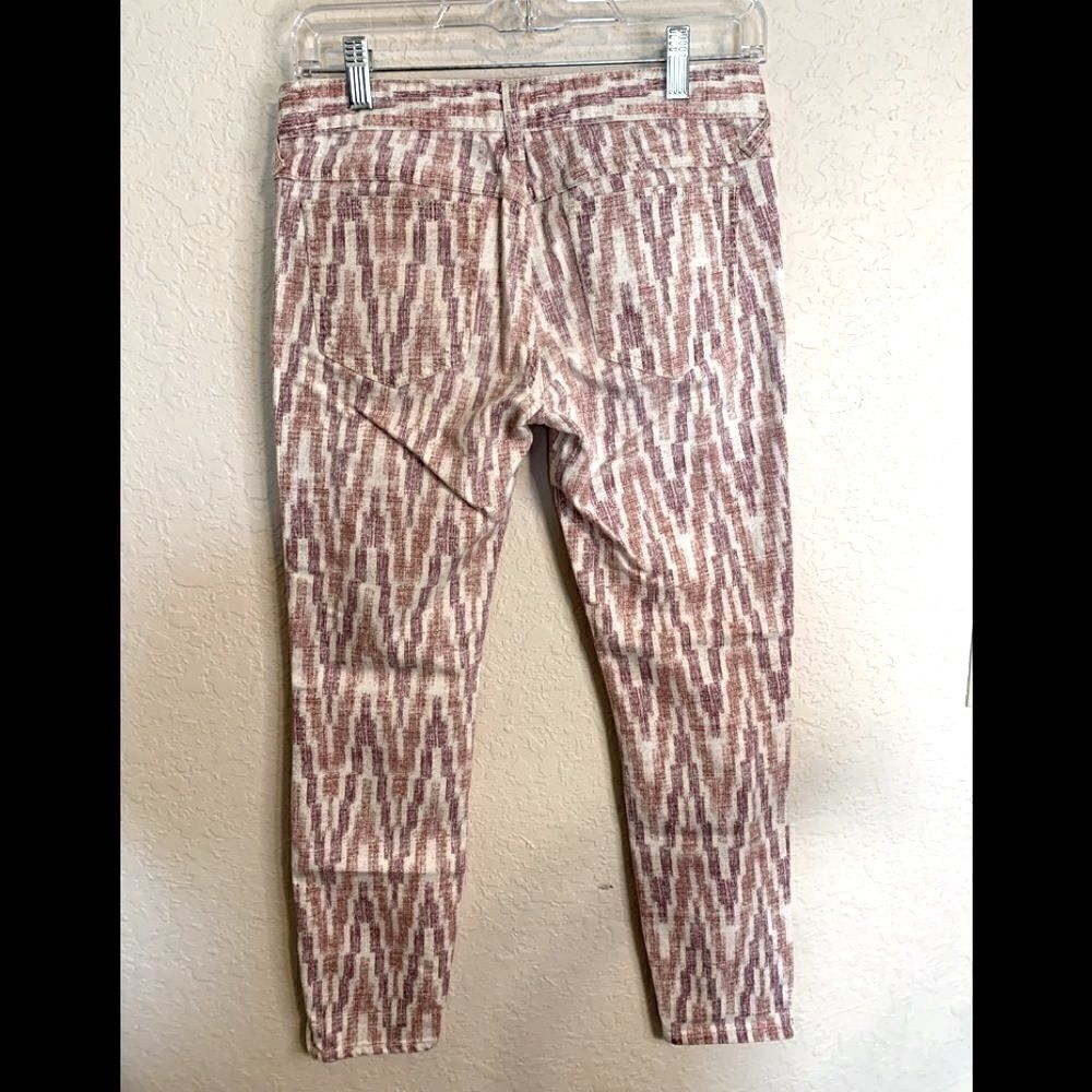 Free People Pink Pattern Crop Jeans Size 27 - Picture 2 of 10